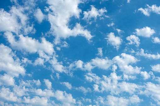 One white cloud on blue sky