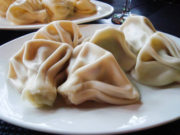 istock traditional georgian khinkali on a plate. 1404884984