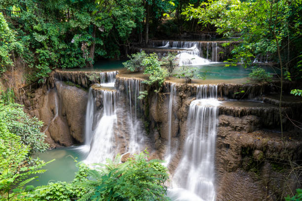 istock Beautiful water fall in the forest,Thailand. 1404886618