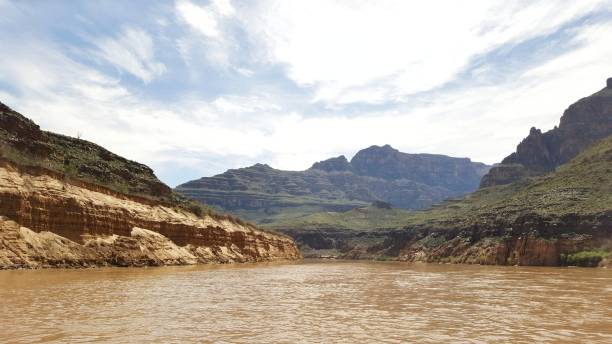 brown colorado river - beauty in nature blue brown colorado imagens e fotografias de stock