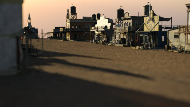 istock wild west village at sunrise 1404900397
