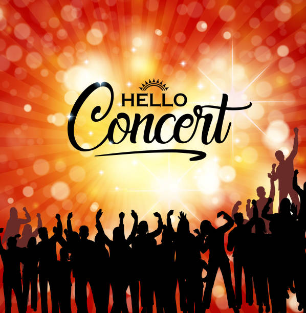 ilustraciones, imágenes clip art, dibujos animados e iconos de stock de celebración de fiesta - ciclo de conciertos