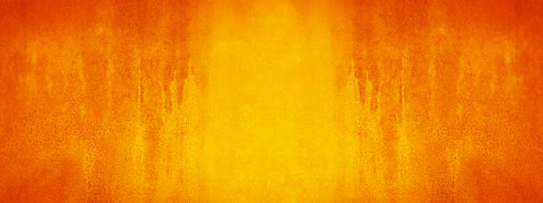istock Abstract yellow orange watercolor painted paper texture background banner 1404901467