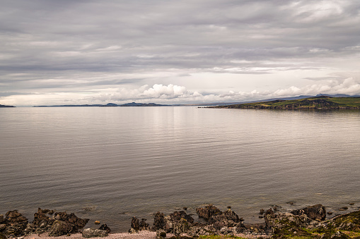 A cloudy, summer, seascape HDR image of First Coast, Gruinard Bay in the Northwest highlands of Scotland
