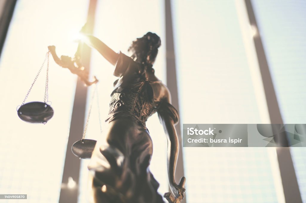 The Statue of Justice symbol, legal law concept Lawyer Stock Photo