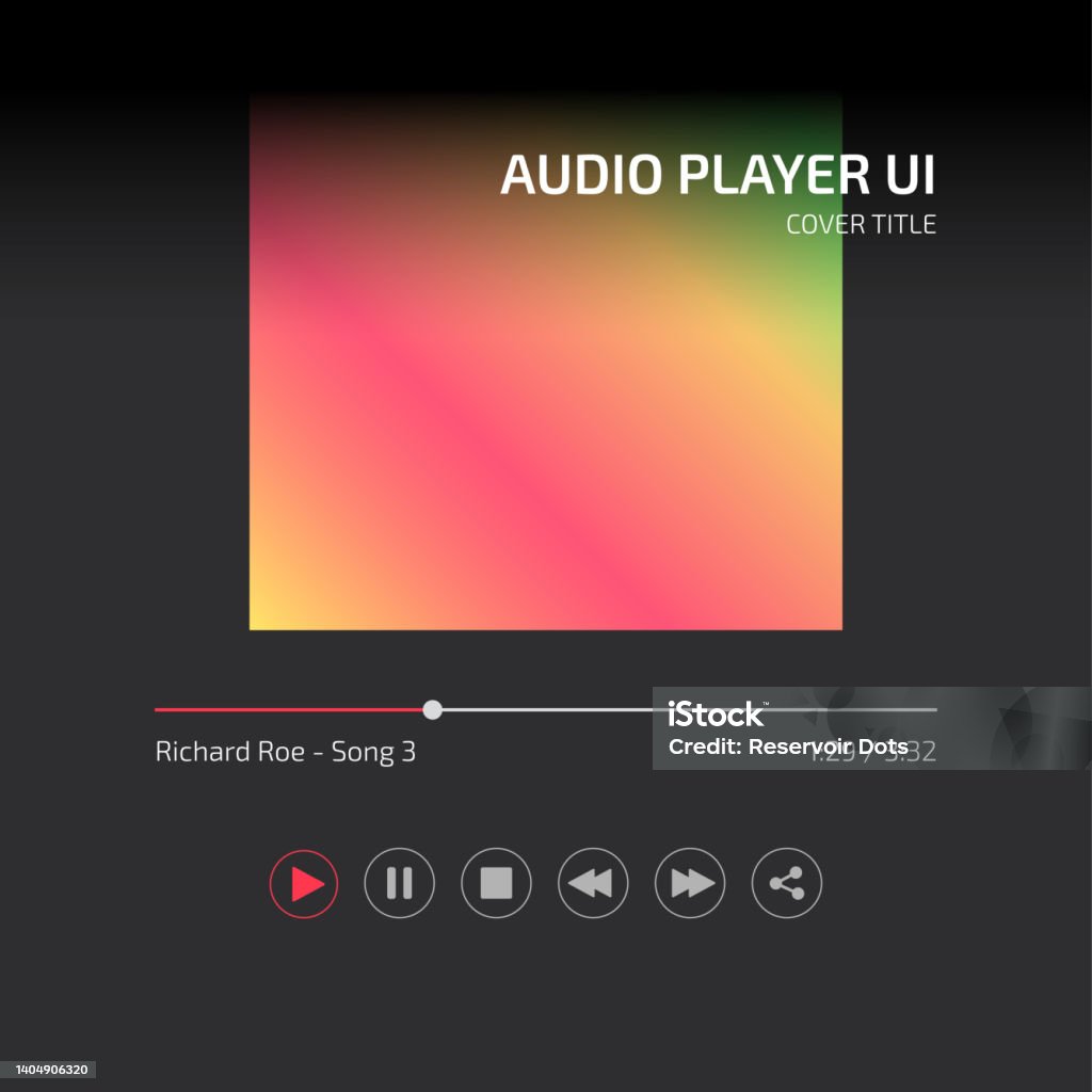 Audio Interface Stock Image Audio Player User Interface Template Stock Illustration - Download ...