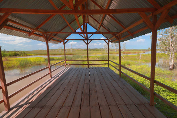 istock Bungalow over the river during the day 1404908567