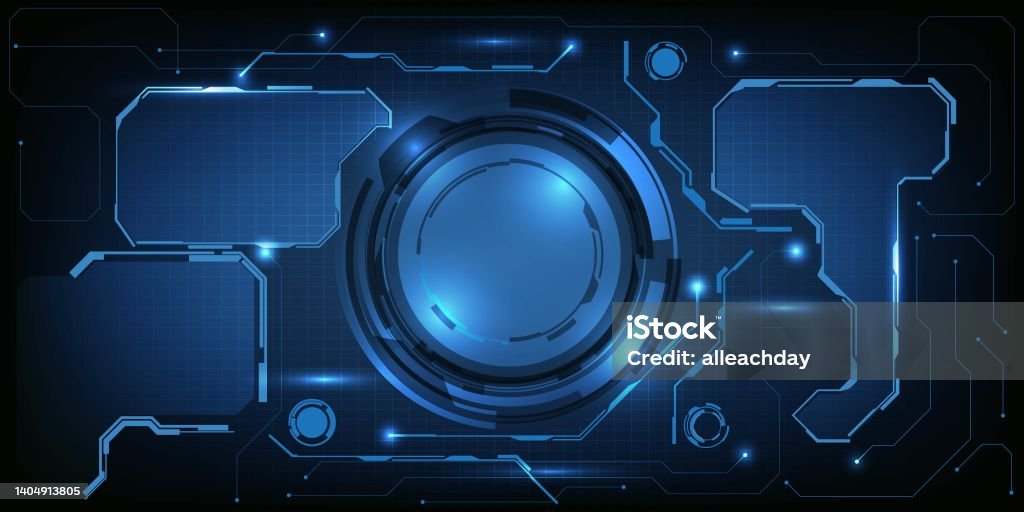 Vector Illustrations Of High Tech Digital Technology Panel With Grid ...