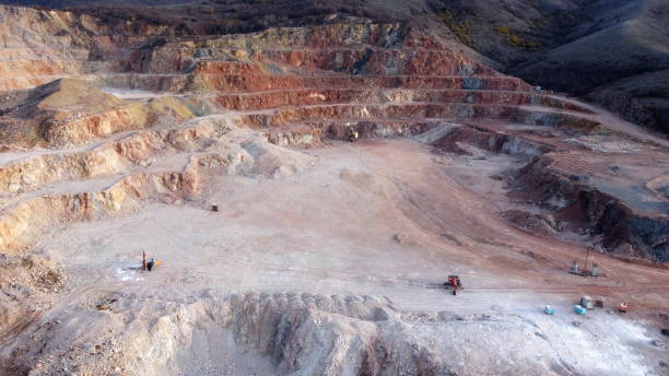 istock Top down view of a crushed stone quarry 1404914765