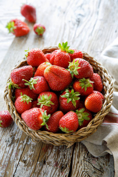 istock Fresh ripe strawberries in the basket 1404919610