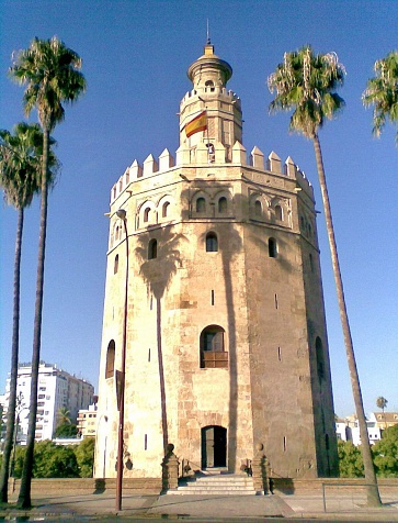 The Torre del Oro is a dodecagonal military watchtower in Seville, southern Spain.