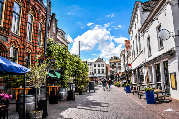 Beautiful Street Through The Center Of Arnhem, The Netherlands Beautiful Street Through The Center Of Arnhem, The Netherlands arnhem photos stock pictures, royalty-free photos & images