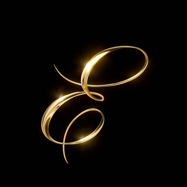 Golden Letter E Golden Letter E