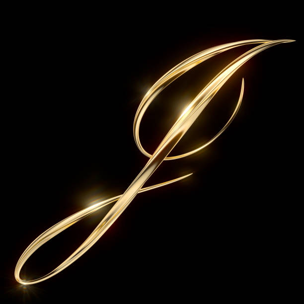 istock Gold Capital Letter J 1404931965