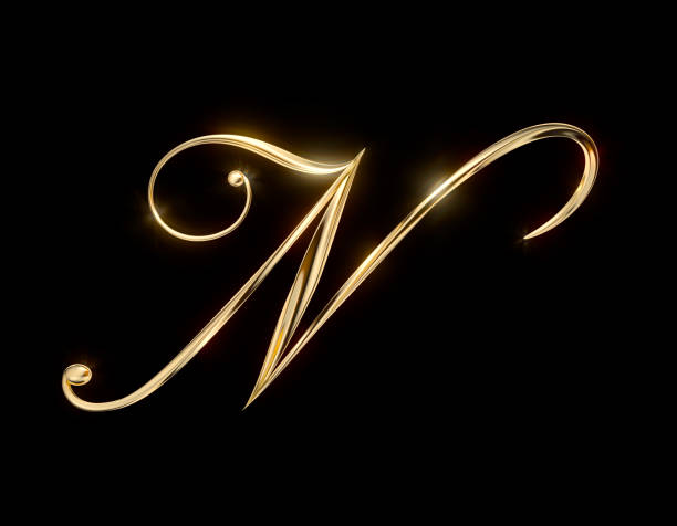 istock Gold Capital Letter N 1404932483
