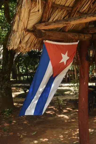 Cuban flag in Viñales Valley