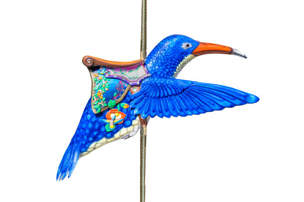 istock Carnival hummingbird merry go round, isolated on white background. 1404957099
