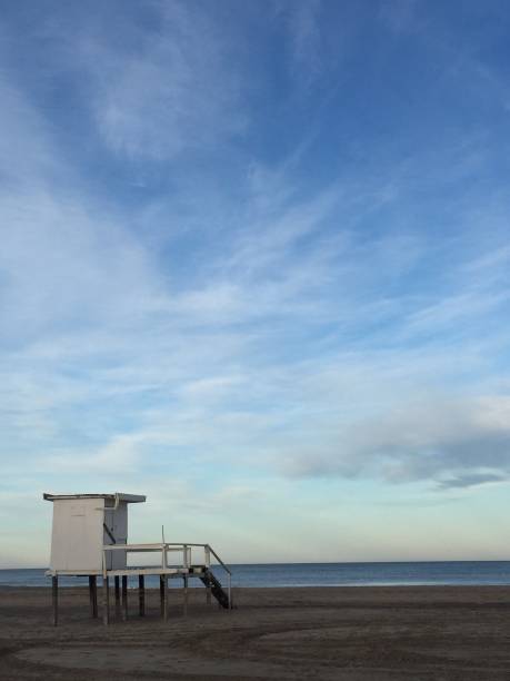 istock lifeguard stand on the beach 1404965266