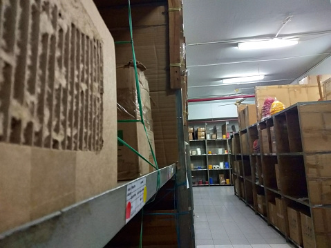 Photo of a company warehouse, the warehouse is a place to store goods which will then be sold again