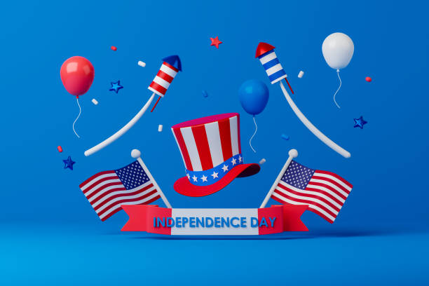 istock USA independence day 3d illustration. 1404978362