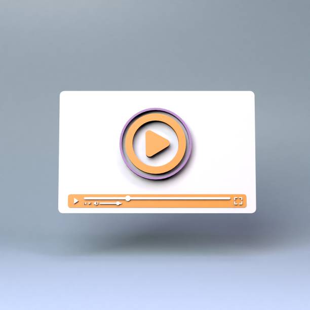 istock Concept of video, media player. 3d render illustration. 1404991216