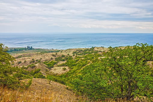 Landscape of Inkerman Quarry. It is one of the amazing sights of the village of Inkerman and Sevastopol, Crimea