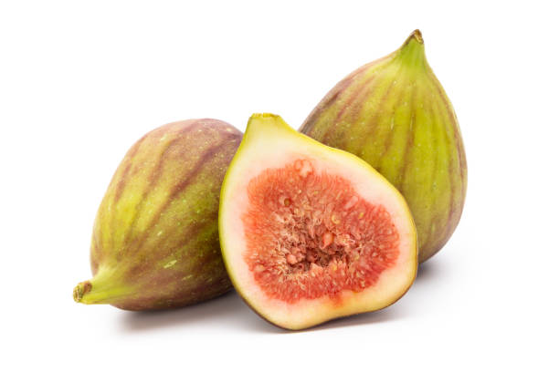 istock Fig fruits isolated on white background. Top view. Flat lay pattern 1405000585
