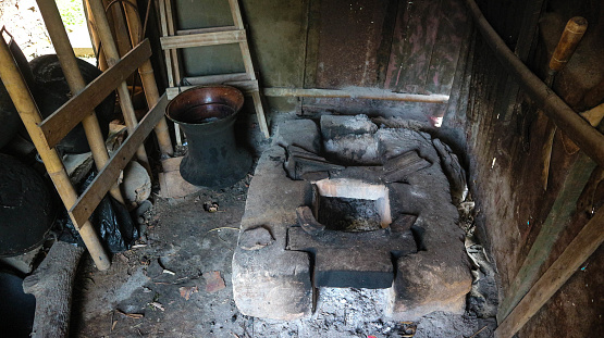 Pawon is traditional kitchen at central java using wood-fired stoves