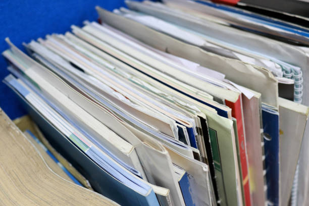 istock Stacks or rows of books, magazines, and journals 1405001819