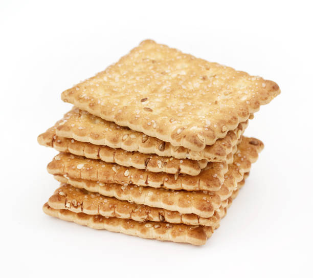 istock Crispy cracker according to recipes. Sweet cookies on a bun background 1405003019