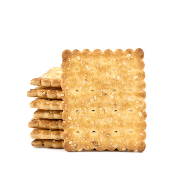 istock Crispy cracker according to recipes. Sweet cookies on a bun background 1405003034