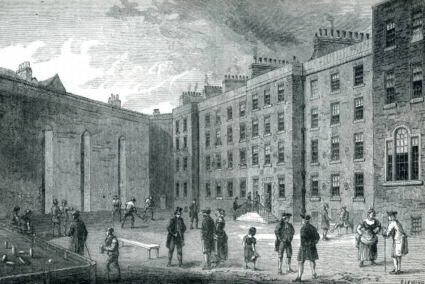 istock Fleet Prison Courtyard in London England in 19th Century 1405003137