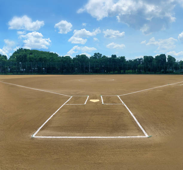 istock Pre-match ground maintenance, baseball, softball 1405009415