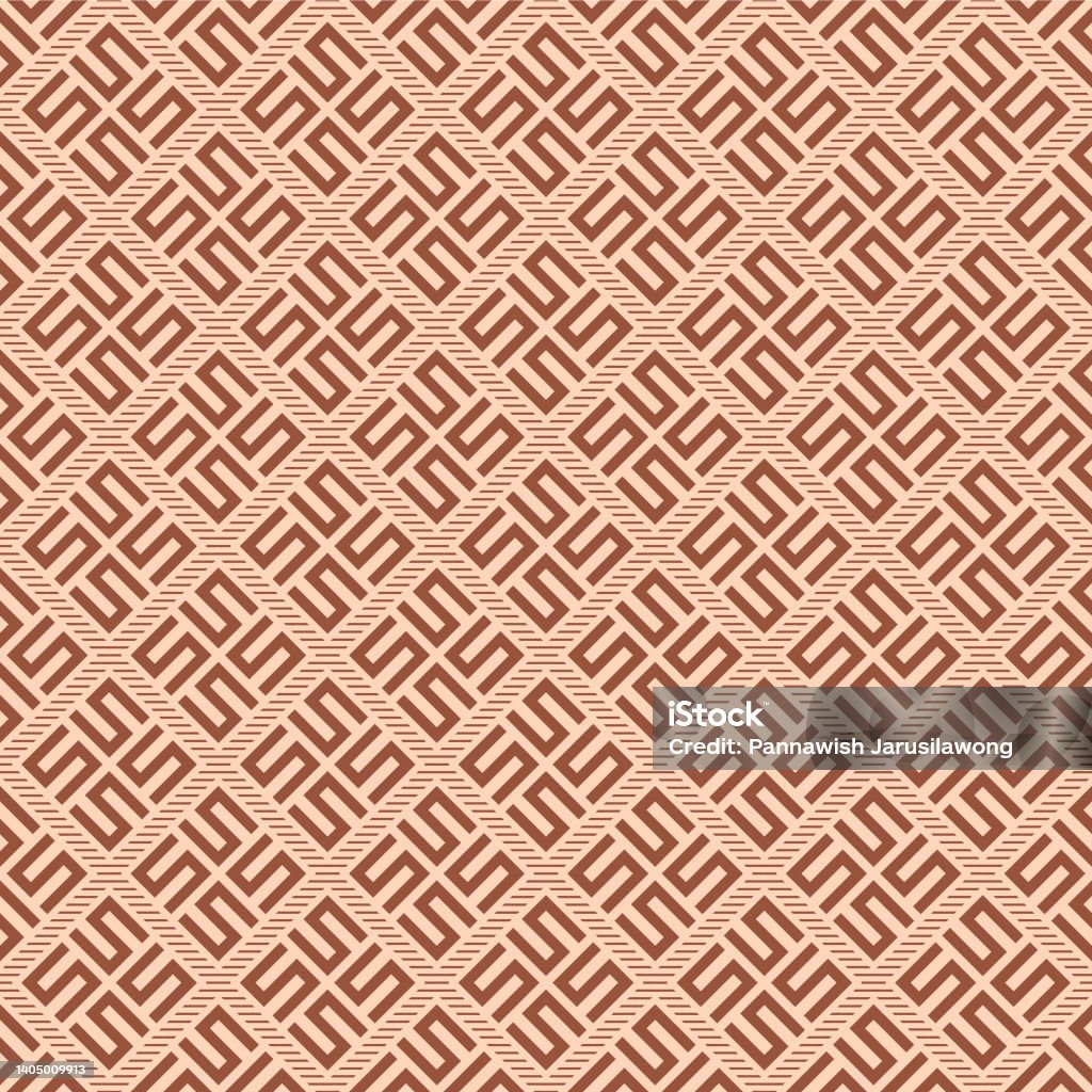 Japanese Square Pattern Japanese Square Mesh Motif Vector Seamless Pattern Stock Illustration ...