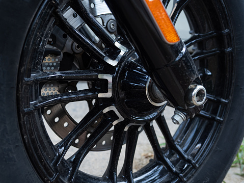 Motorcycle Wheel Close-up