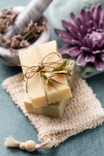 istock Handmade natural soap with herbal. 1405012285