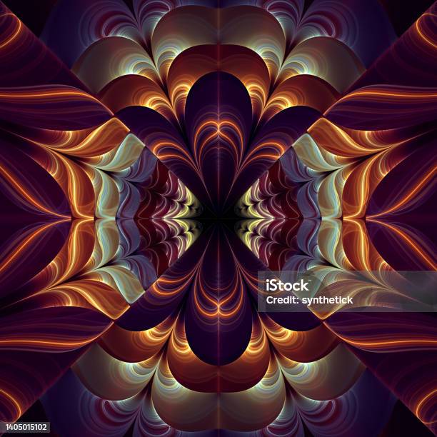 Abstract Fractal Art Background With An Art Deco Vibe Stock Photo - Download Image Now