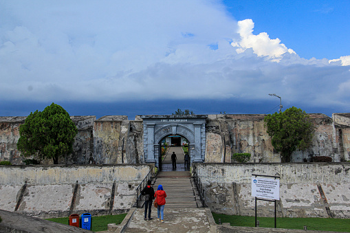 Bengkulu,Indonesia. April 28, 2016 : Fort Marlborough Bengkulu Indonesia the largest British heritage fortress in Southeast Asia