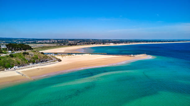 istock Carteret beach and break water. 1405016563