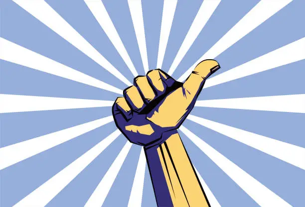 Vector illustration of thumbs up