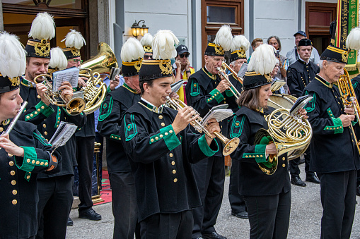 Details from a showband, fanfare our drumband