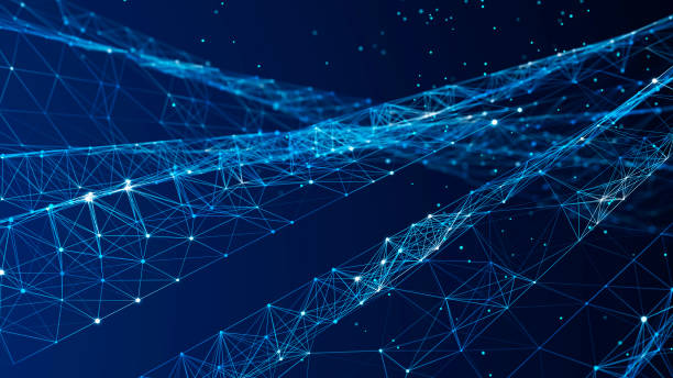 istock Digital technology background. Network connection dots and lines. Futuristic background for presentation design. 3d 1405019986