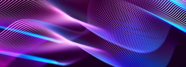 istock Digital technology background. Dynamic wave of glowing points. Futuristic background for presentation design. 3d 1405020063