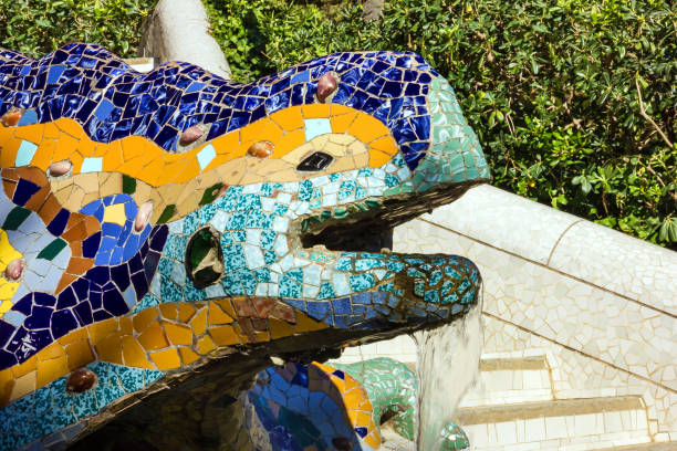 istock Barcelona, Spain. Lizard mosaic sculpture in Park Guell 1405020124