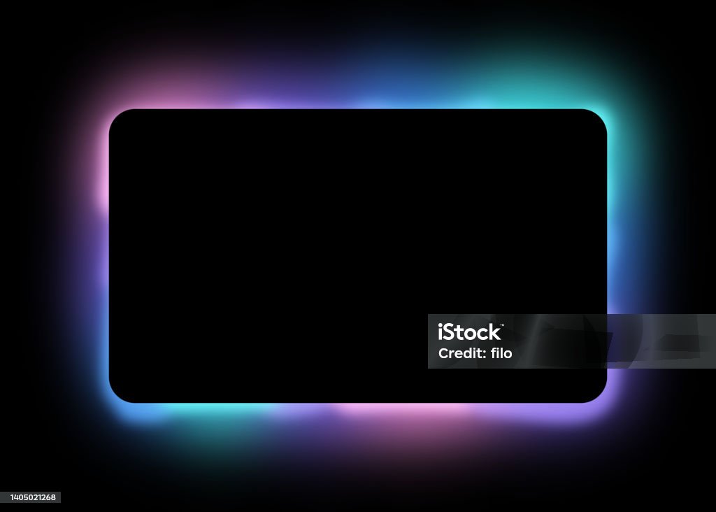 Rectangular Glow Frame Gradient Glow Frame Shape Stock Illustration - Download Image Now ...