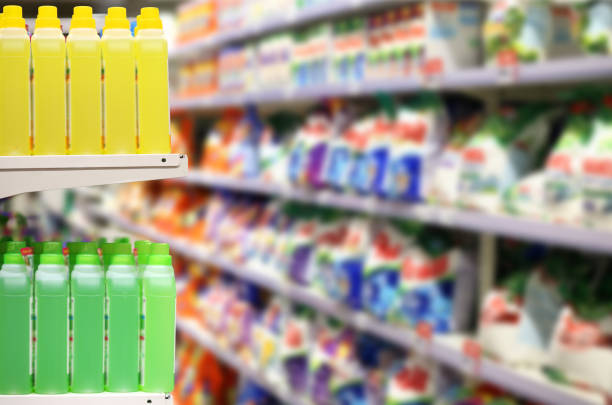 istock shopping in supermarket.(washing powder,detergent,shampoo, soap) 1405026461