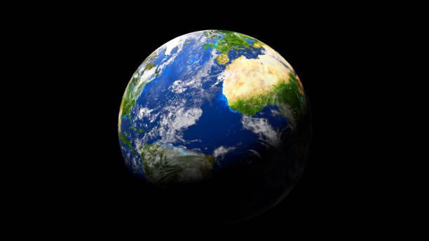 istock Earth planet  render. Cosmic background with earth globe isolated on black. 1405031572