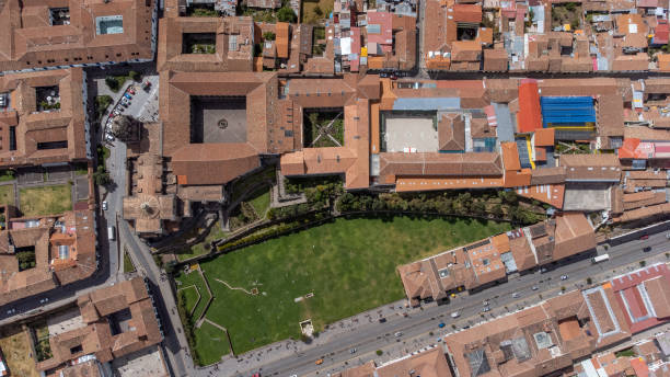 istock Aerial view of the Coricancha temple in Cusco. 1405032222