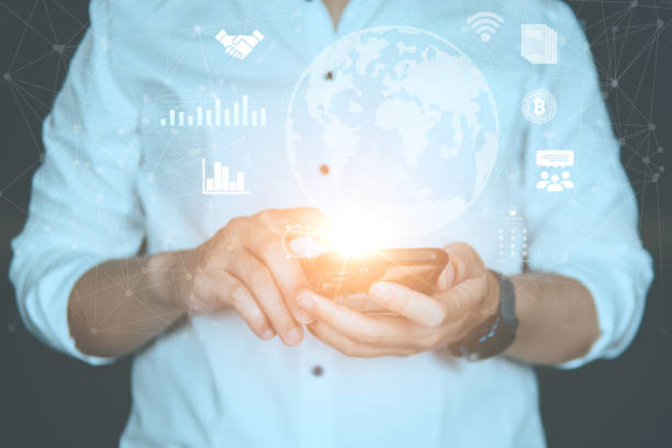 istock Concept of technology data network, business online for the further, new technology for data analysis and marketing online. 1405033211
