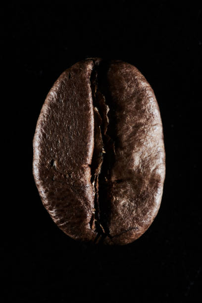 istock Roasted coffee beans isolated close up on black background, clipping path 1405040724